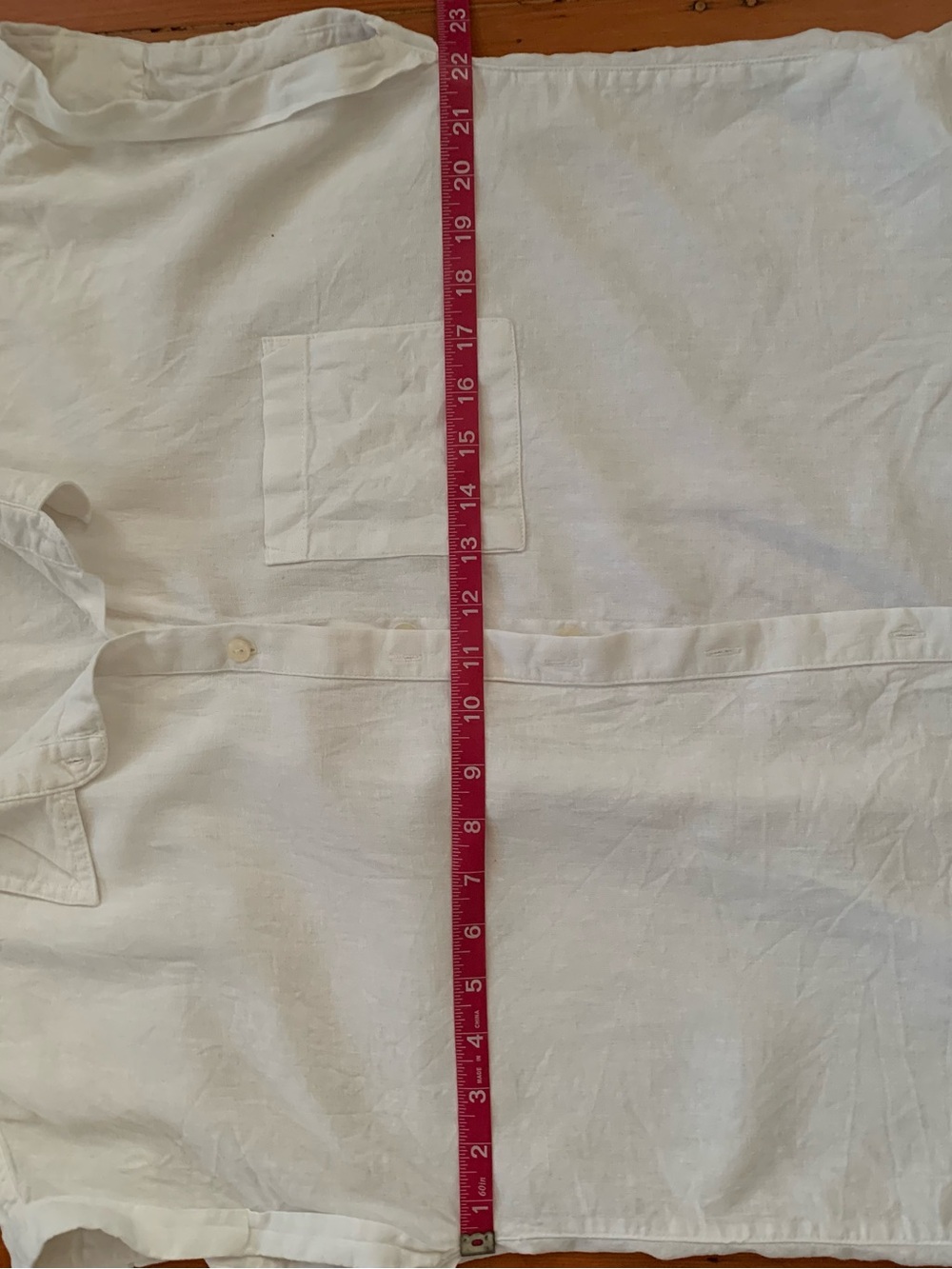 Orvis Women's White Linen Button-Front Short Sleeve Shirt Sz L - Picture 4 of 4